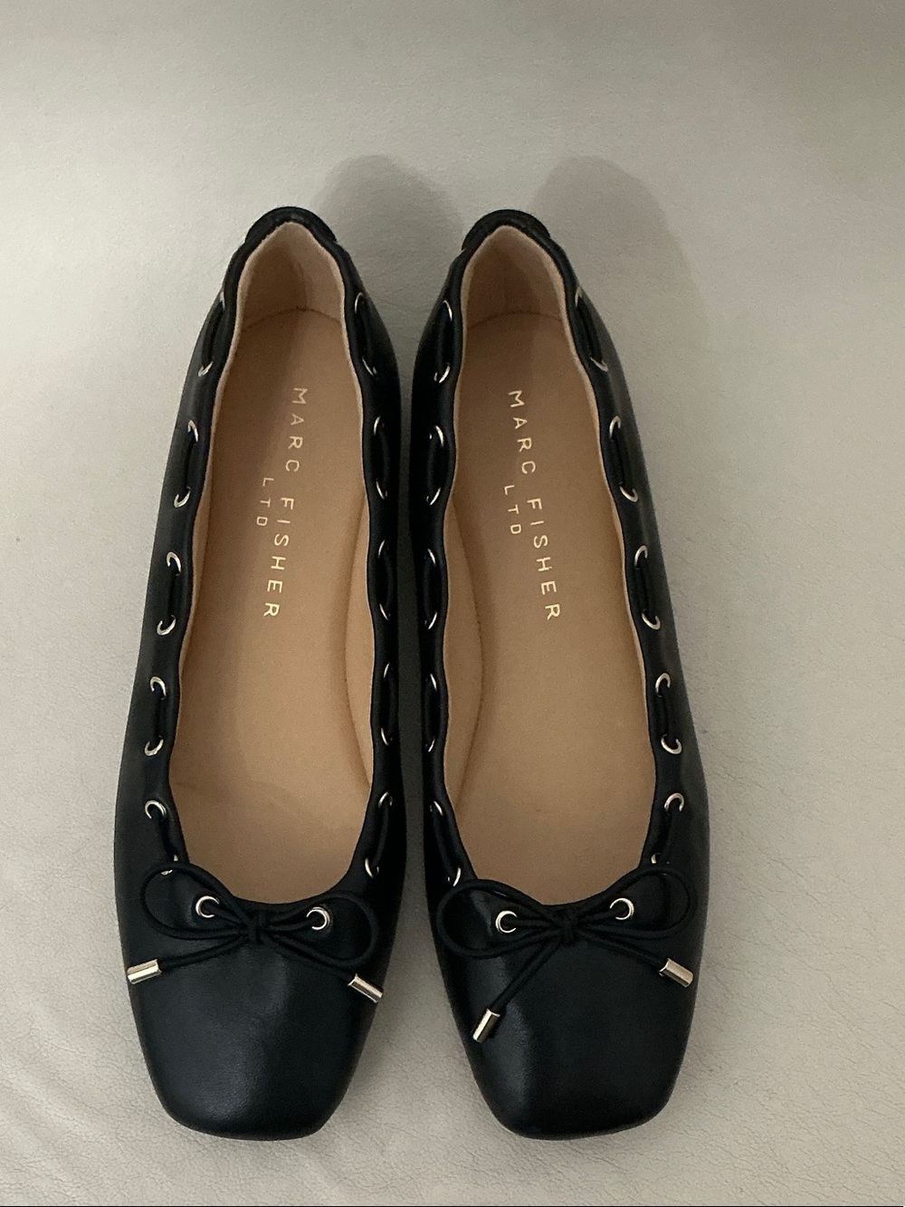 Marc Fisher Black Leather Ballet Flats - 6 1/2 - NWOT